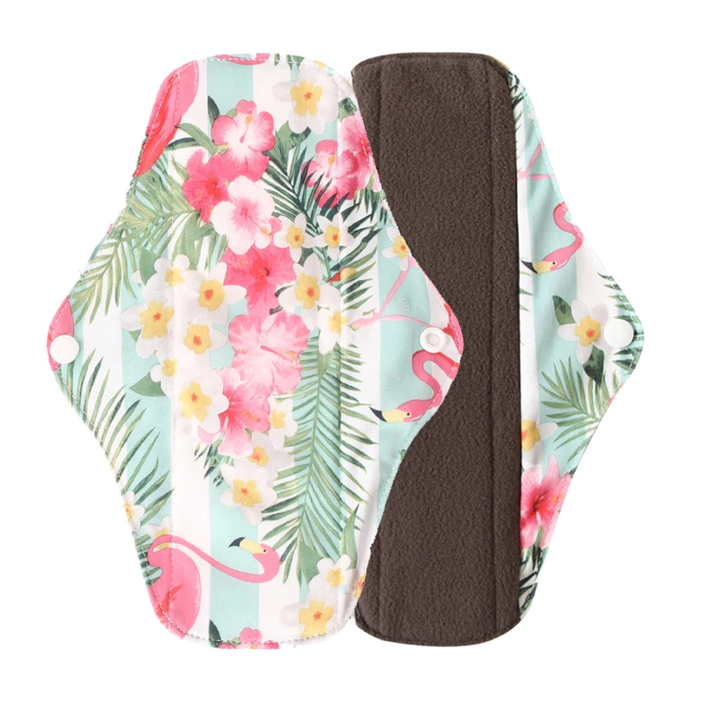 Organic Bamboo Charcoal Washable Menstrual Pads