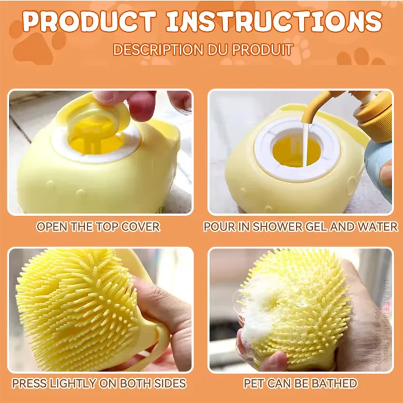 Pet Shampoo Massage Brush