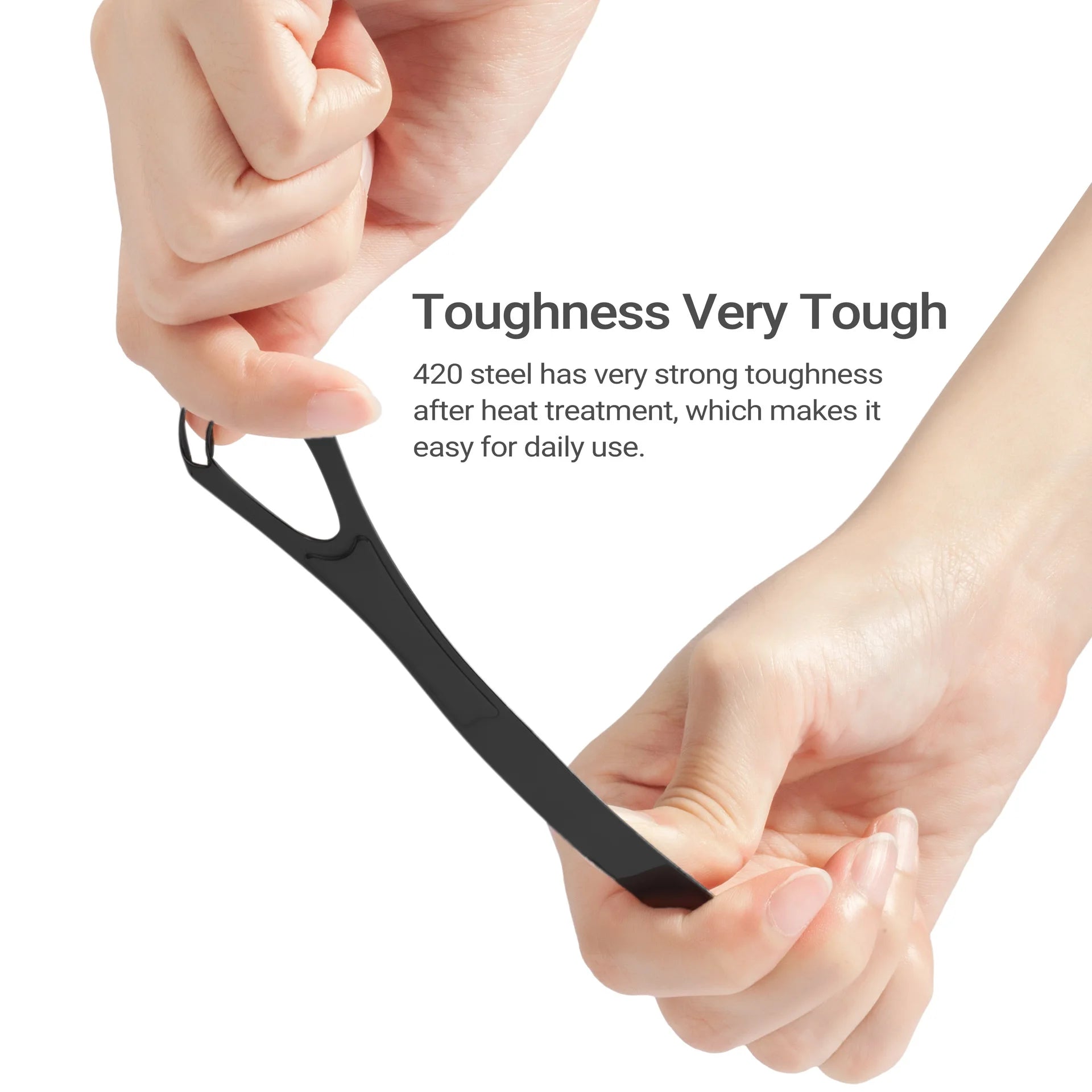 1 Pc Stainless Steel Tongue Scraper