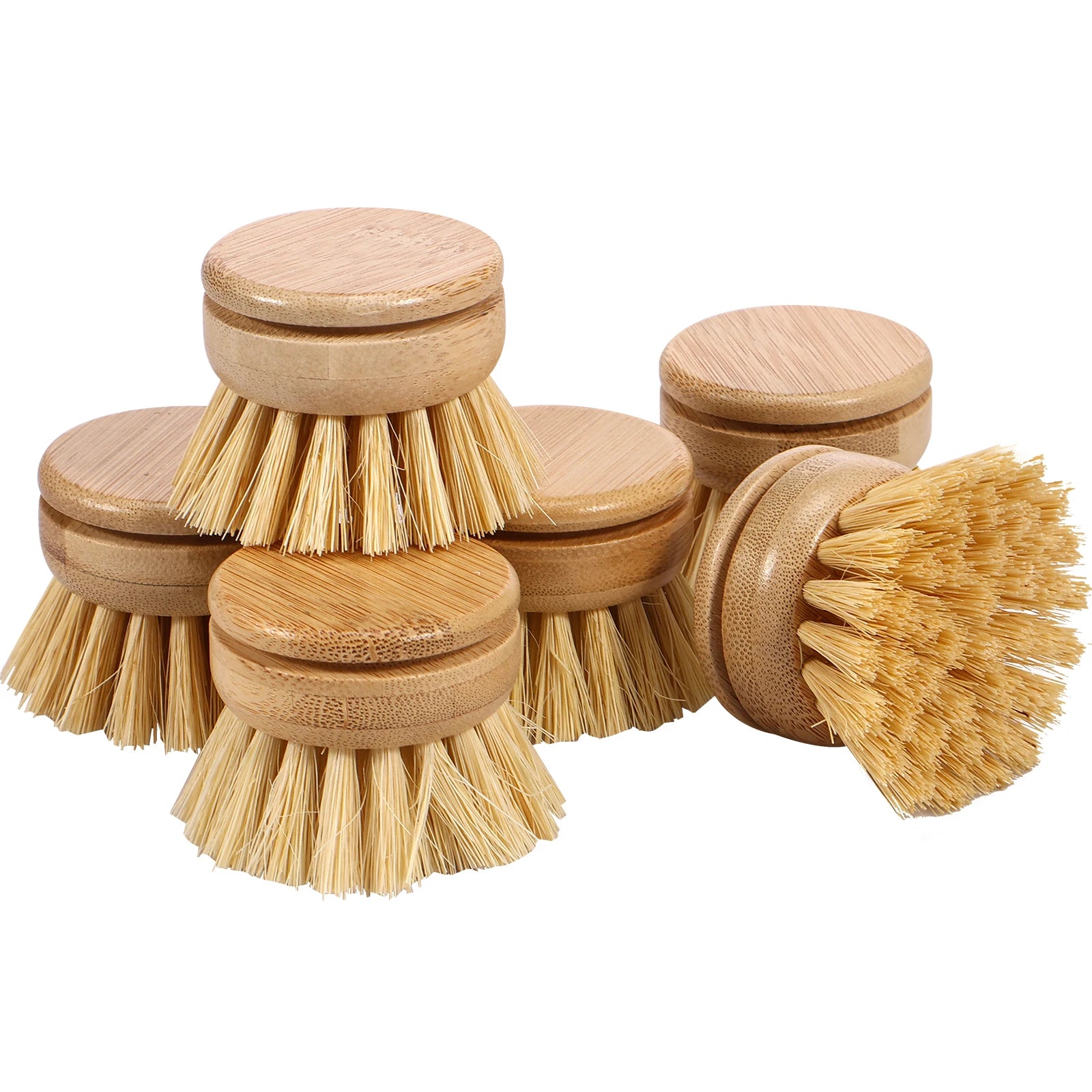 Wooden Dish Brush with Natural Sisal and Coconut