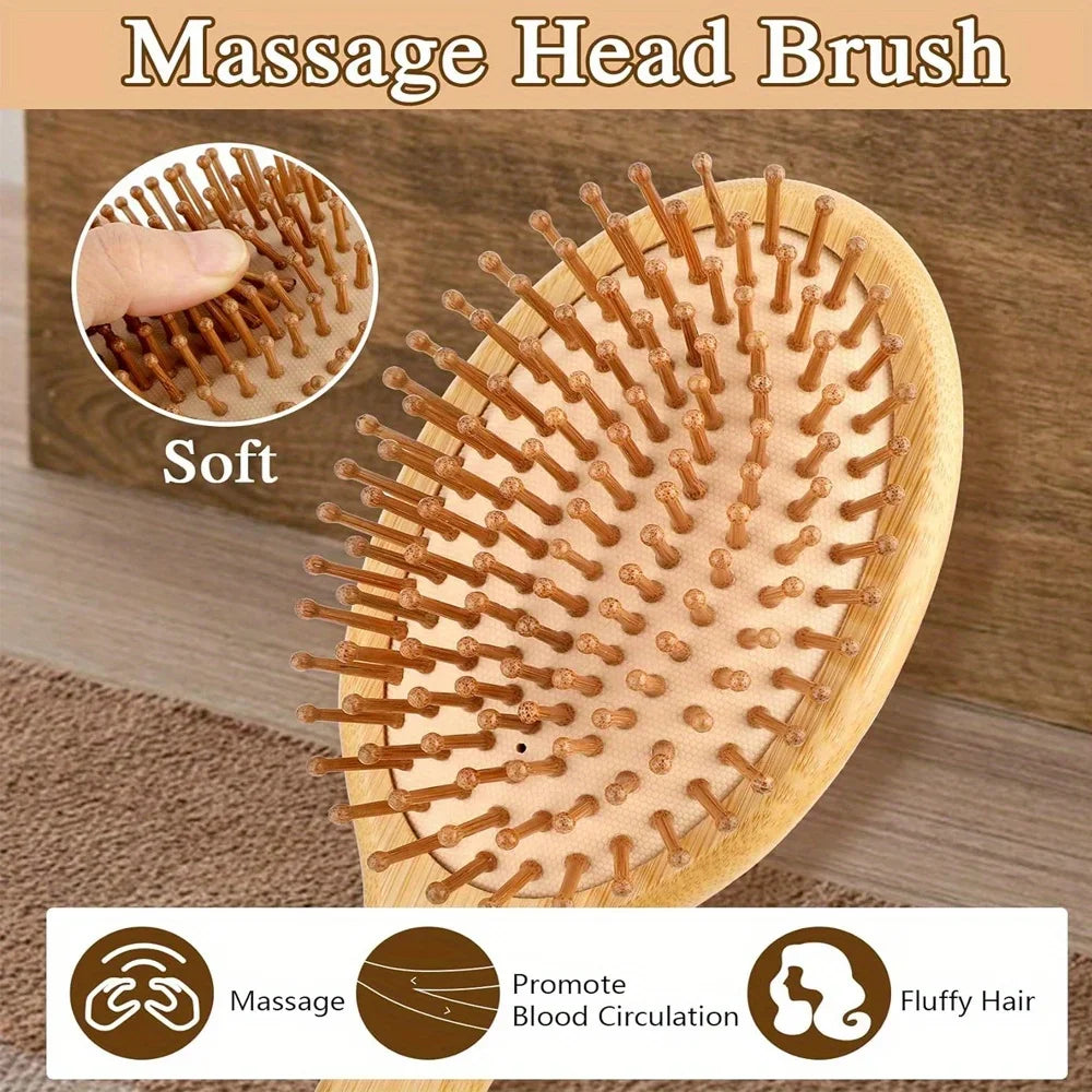 Natural Bamboo Paddle Comb