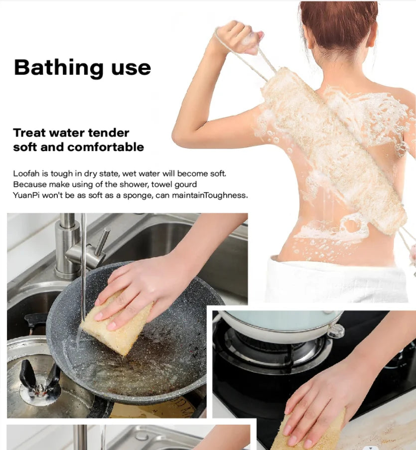 Natural Loofah Sponge Set