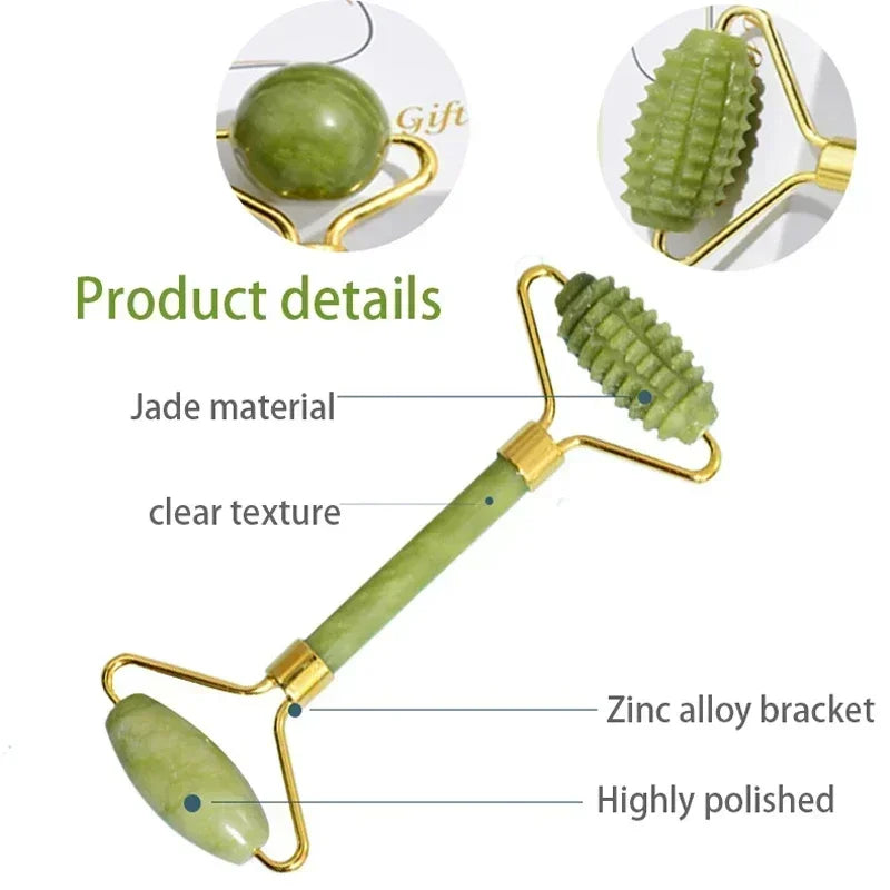 Natural Jade Gua Sha Face Roller