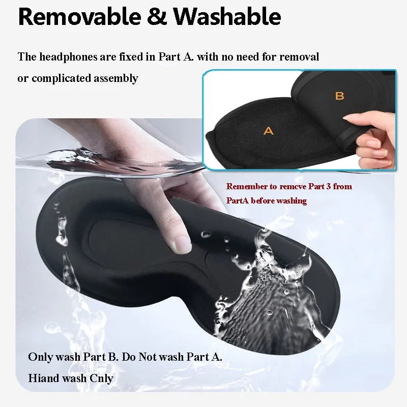 3D Wireless Sleeping Mask Headphones