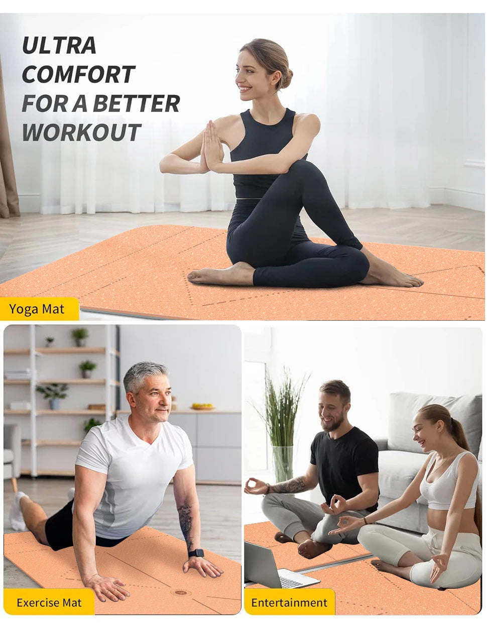 Eco Friendly Pilates Fitness Mat