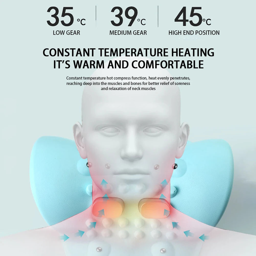 Portable Neck and Head Acupoint Massage Pillow
