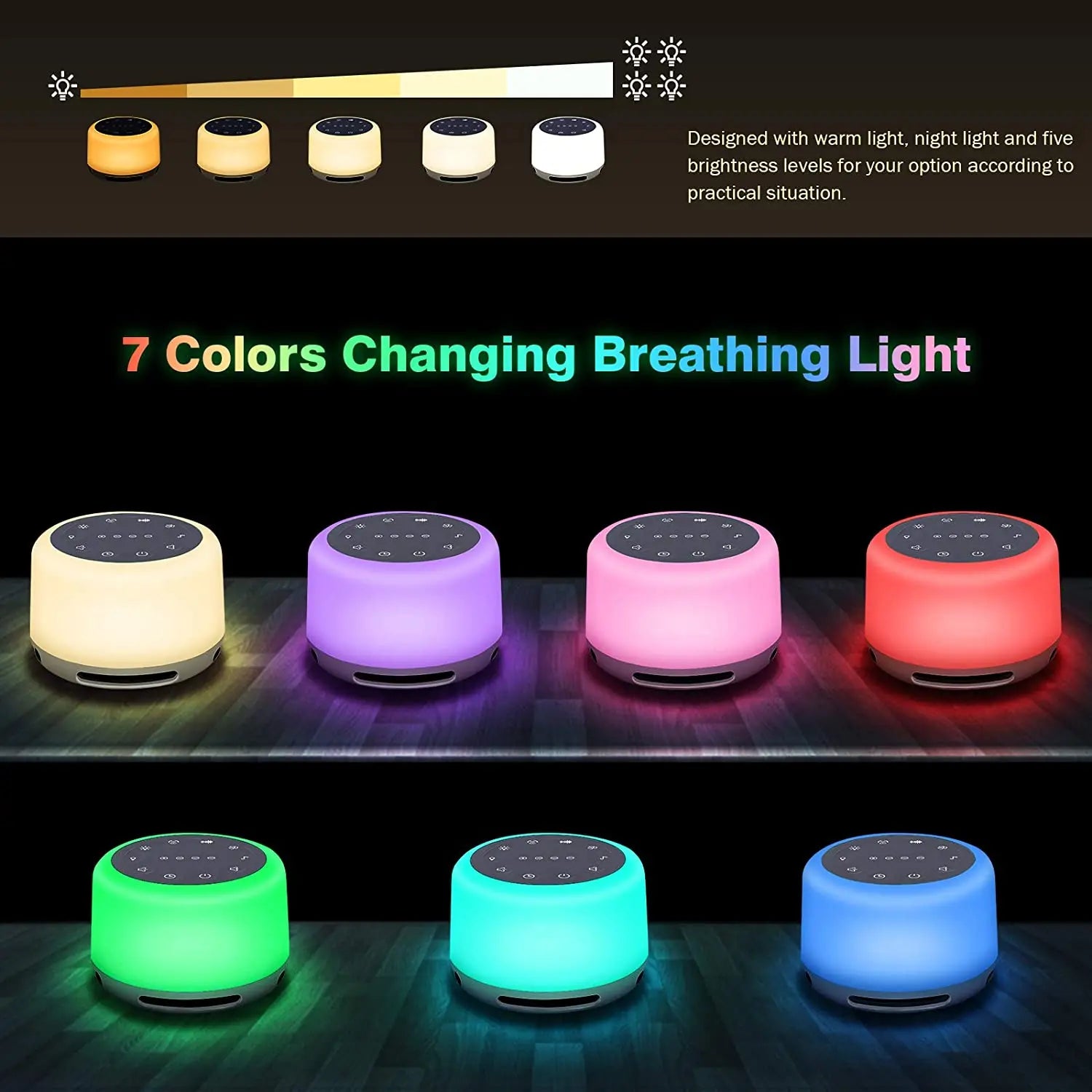 RGB Portable White Noise Machine