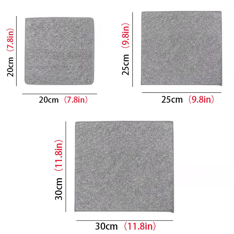 10 pcs Gray Bamboo Charcoal Dishcloth