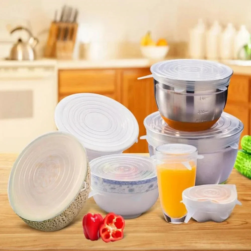 Adjustable Elastic Silicone Cap Food Cover