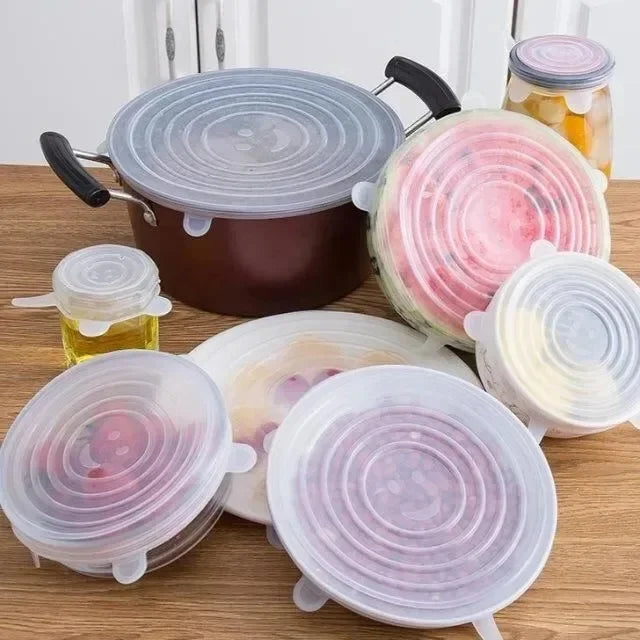 Adjustable Elastic Silicone Cap Food Cover