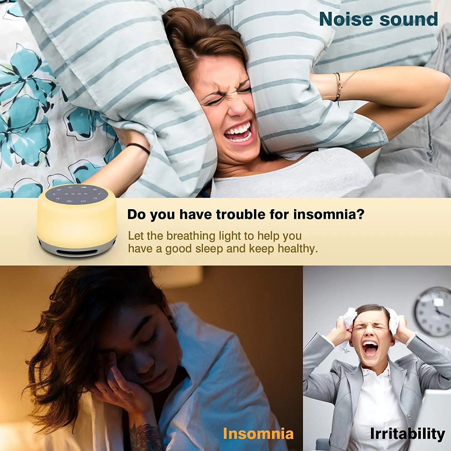 RGB Portable White Noise Machine